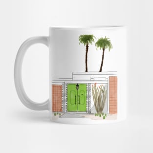 Palm Springs Lime Green Door Mug